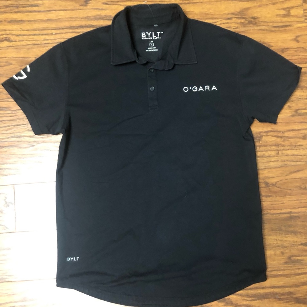 BYLT Premium Basics Lux Collared O’gara Large Black Shirt